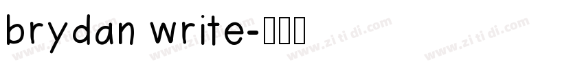 brydan write字体转换
